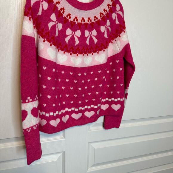 NWT CeCe Pink Hearts Patterned Cardigan - Picture 4 of 5